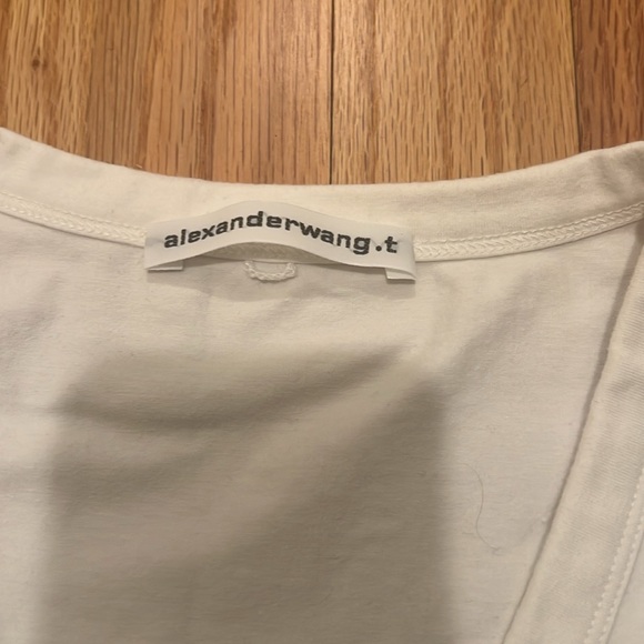 Alexander Wang Crop Jersey Snap Top - Picture 3 of 8